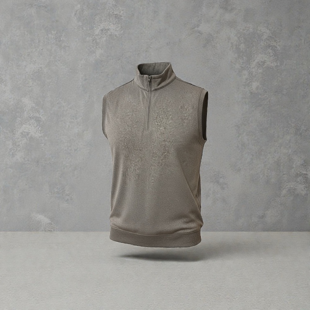 Turtleson 1/4 zip sweater vest, heather gray, men’s M